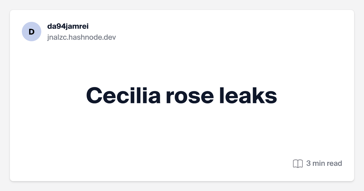 Cecilia Rose Leaked 19753